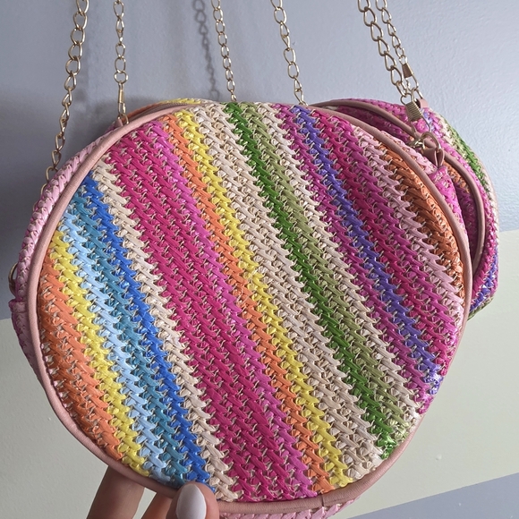 Resellers Lot Of 3 Colorful Striped Women's Purse Bag - Picture 2 of 3